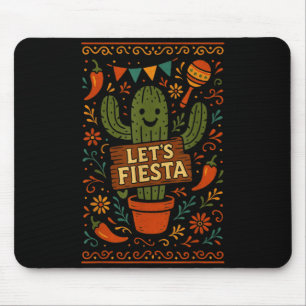 Tapis De Souris Cinq mai fete mexicaine cactus party drôle vamosCi