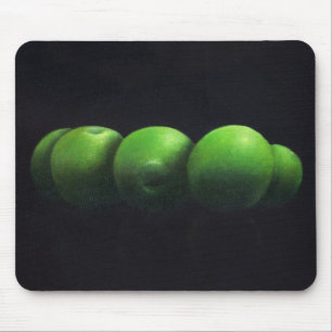 Tapis De Souris Cinq pommes vertes