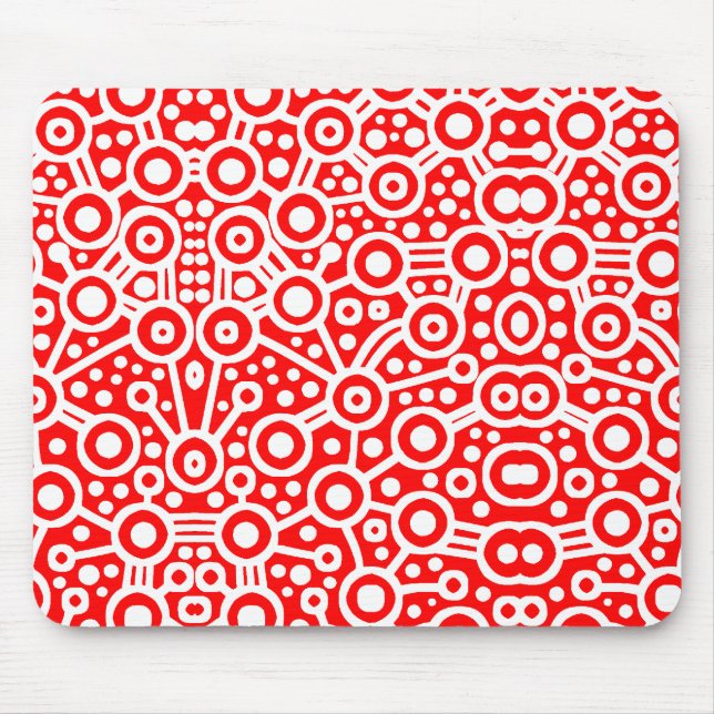 Tapis De Souris Circuit Alien II - Rouge et Blanc (Devant)