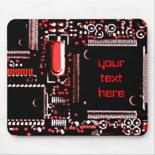 Tapis De Souris Circuit Red 2 - Mot de passe "Your Text"