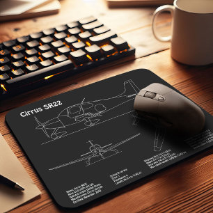 Tapis De Souris Cirrus SR22 - Plans de dessin du plan directeur de