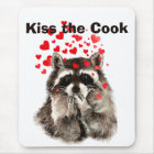 Citation amusante Kiss the Cook Cute Raccoons, Ani