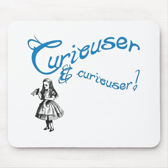 Tapis De Souris Citation d'Alice avec l'image (Devant)