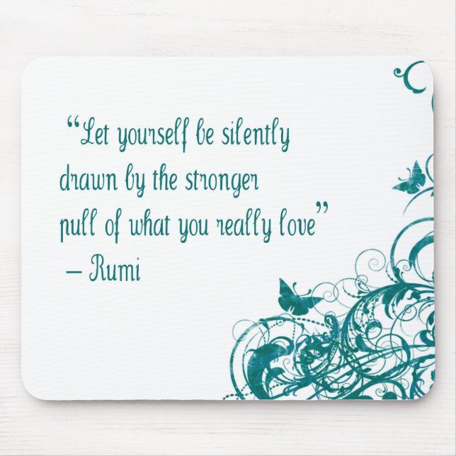 Tapis De Souris Citation d'amour de Rumi (Devant)