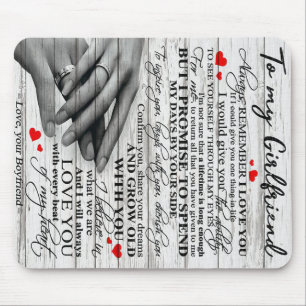Tapis De Souris Citation d'amour pour amie Jeu de couple corresp