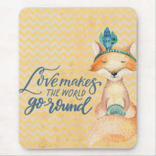 Tapis De Souris Citation de Boho Fox Love