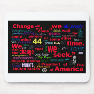 Tapis De Souris Citation de changement de Barack Obama