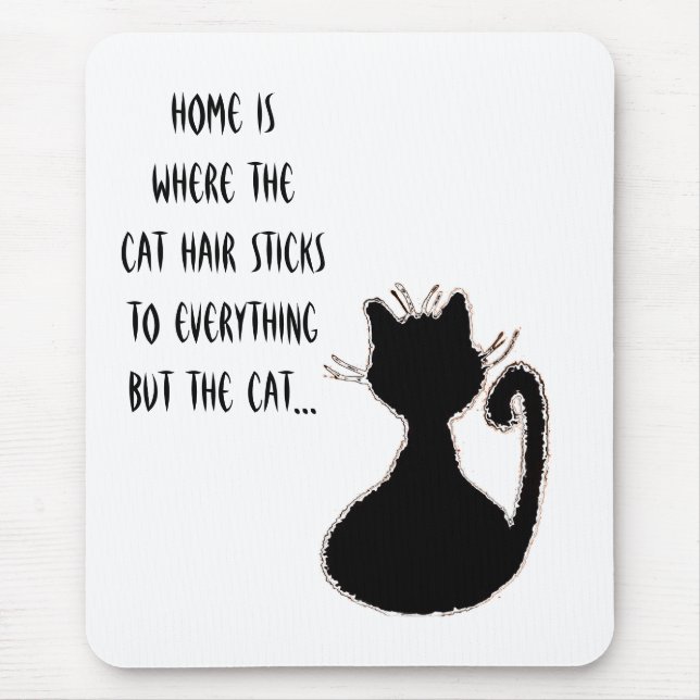Tapis De Souris Citation de chats amusante Cat mignonne Cat noir S (Devant)