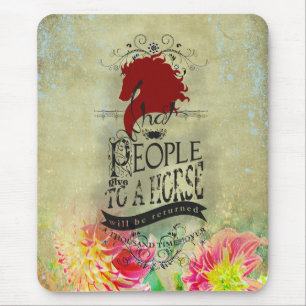 Tapis De Souris Citation de cheval - Mousepad