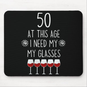 Tapis De Souris Citation de femme amateur de vin pour 50 ans J'ai 