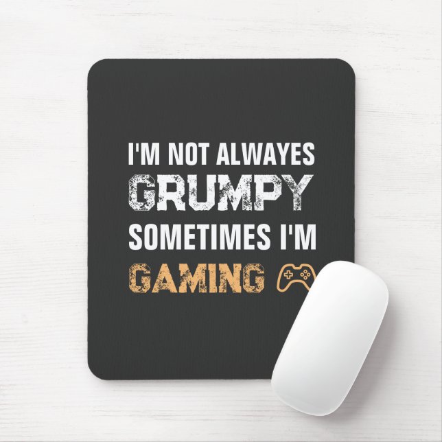 Tapis De Souris Citation de jeu amusante du joueur grumpy (Avec souris)