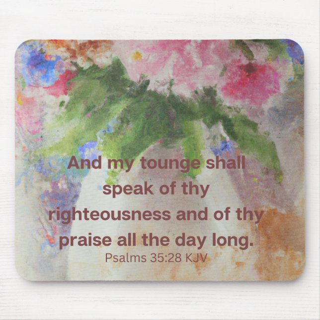 Tapis De Souris Citation de la Bible de confort (Devant)