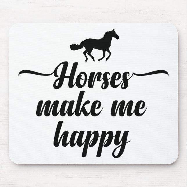 Tapis De Souris Citation de l'amoureux des chevaux équestres Pony (Devant)
