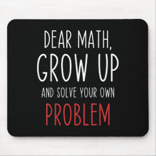 Tapis De Souris Citation de maths drôle Cher professeur de maths M