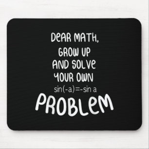 Tapis De Souris Citation de maths drôle pour filles garçons adoles