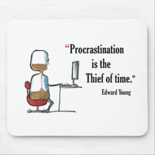 Tapis De Souris Citation de motivation d'examen par Edward Young -
