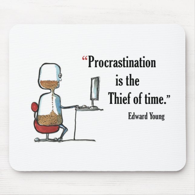 Tapis De Souris Citation de motivation d'examen par Edward Young - (Devant)