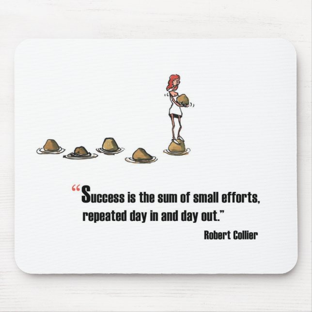 Tapis De Souris Citation de motivation d'examen par Robert Collier (Devant)