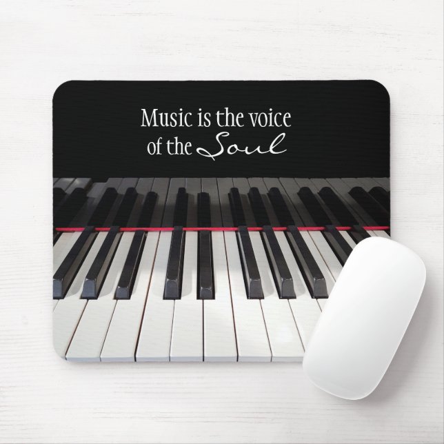 Tapis De Souris Citation de musique sur clavier de piano (Avec souris)