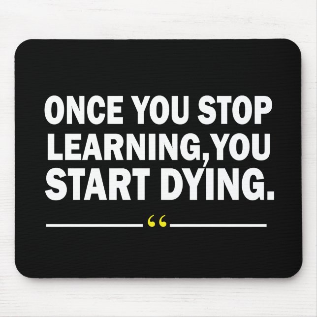 Tapis De Souris Citation de professeur d'apprentissage motivant (Devant)