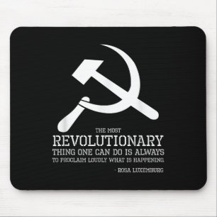 Tapis De Souris Citation de Rosa Luxemburg - Socialiste & amp; Par