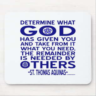 Tapis De Souris Citation de St. Thomas d'Aquin