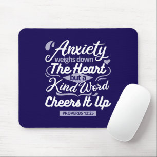 Tapis De Souris Citation d'encouragement chrétien – Anxiété et gen