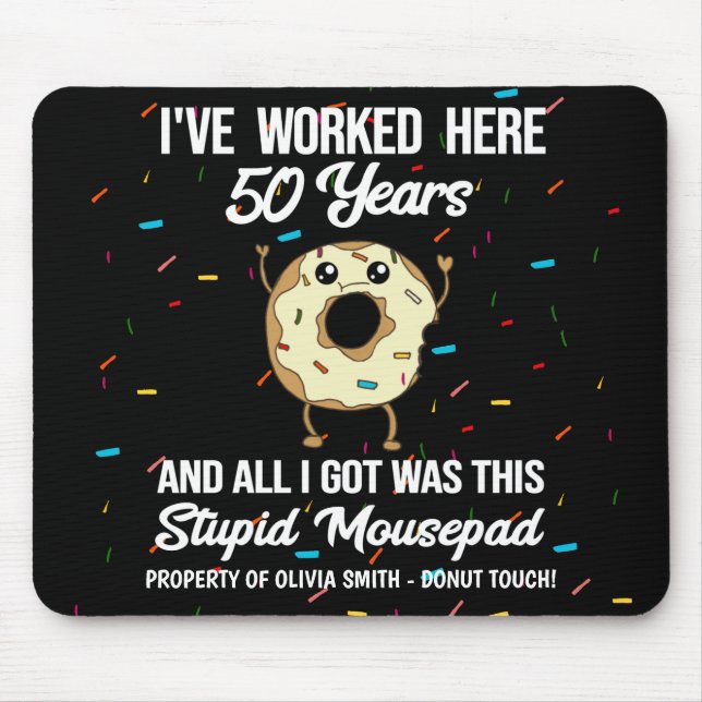 Tapis De Souris Citation du 50e anniversaire du travail 50 ans (Devant)