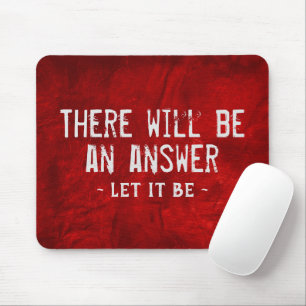 Tapis De Souris Citation En Cuir Rouge