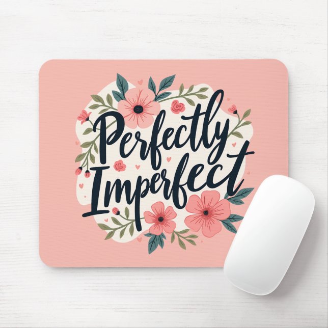 Tapis De Souris Citation Florale Inspirationnelle Parfaitement Imp (Avec souris)