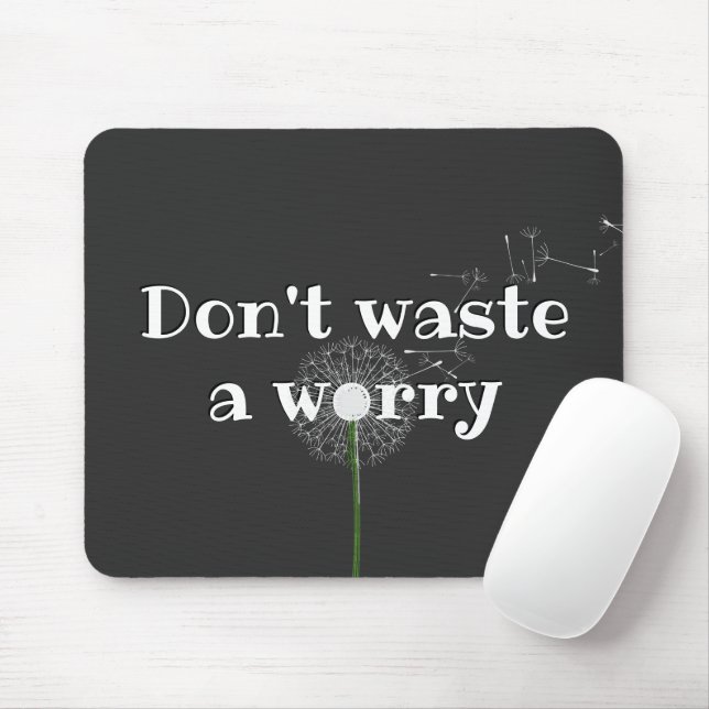 Tapis De Souris Citation Inspirante Avec Dandelion Blanc (Avec souris)
