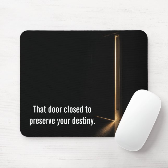 Tapis De Souris Citation Inspirante avec Lumière de Porte (Avec souris)