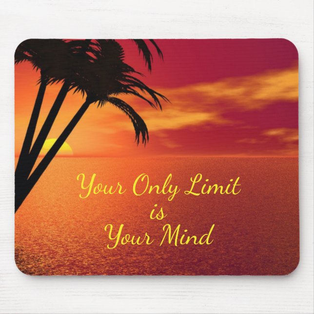 Tapis De Souris Citation Inspiration Sunset Beach Personnaliser (Devant)