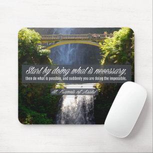Tapis De Souris Citation Inspirationnelle de Saint François d'Assi
