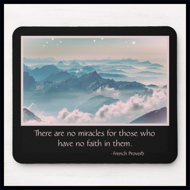 Tapis De Souris Citation Miracle Inspirationnelle Mousepad (Créateur téléchargé)