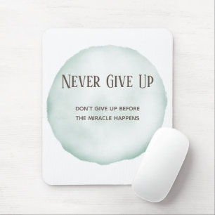 Tapis De Souris Citation Motivation verte aquarelle