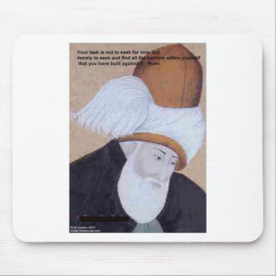 Tapis De Souris Citation Rumi "Obstacles De L'Amour" Sur Les Cadea
