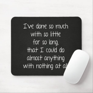Tapis De Souris Citation Sage Sur Cuir Noir