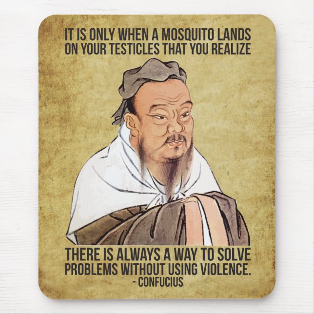 Tapis De Souris Citation spirituelle amusante - Moustique sur les  (Devant)