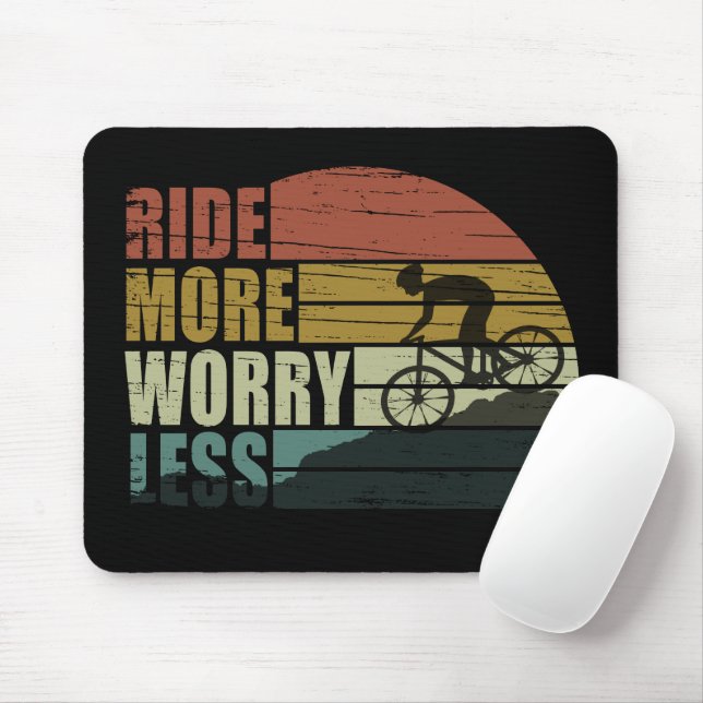 Tapis De Souris citations inspirantes à vélo (Avec souris)