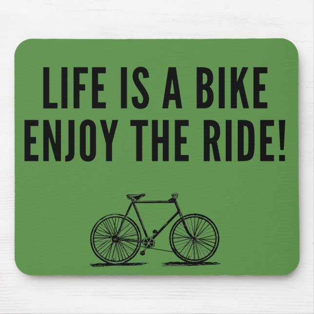 Tapis De Souris citations inspirantes à vélo (Devant)
