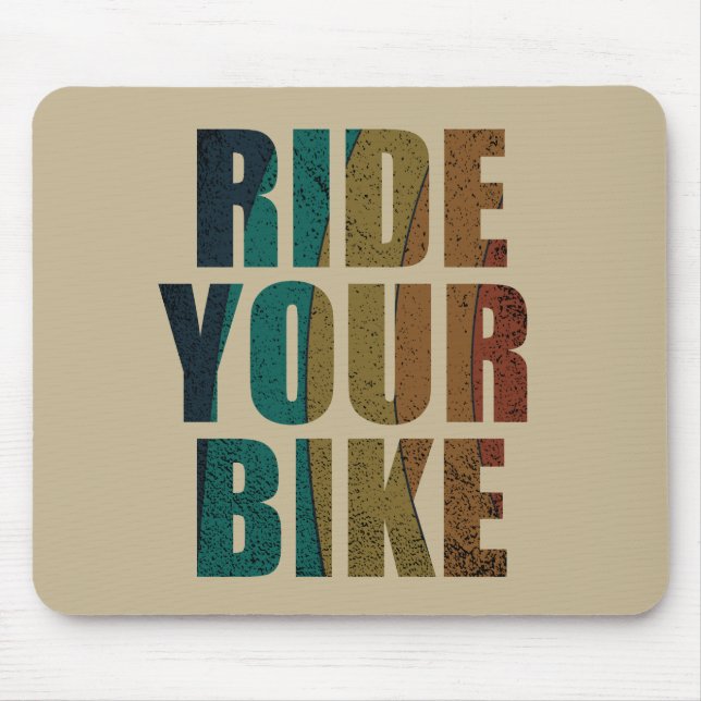 Tapis De Souris citations inspirantes à vélo (Devant)