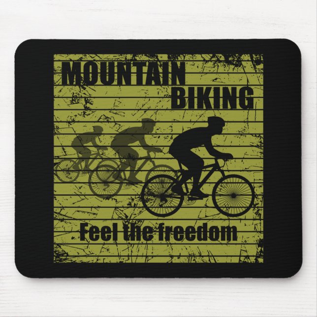 Tapis De Souris citations inspirantes à vélo (Devant)