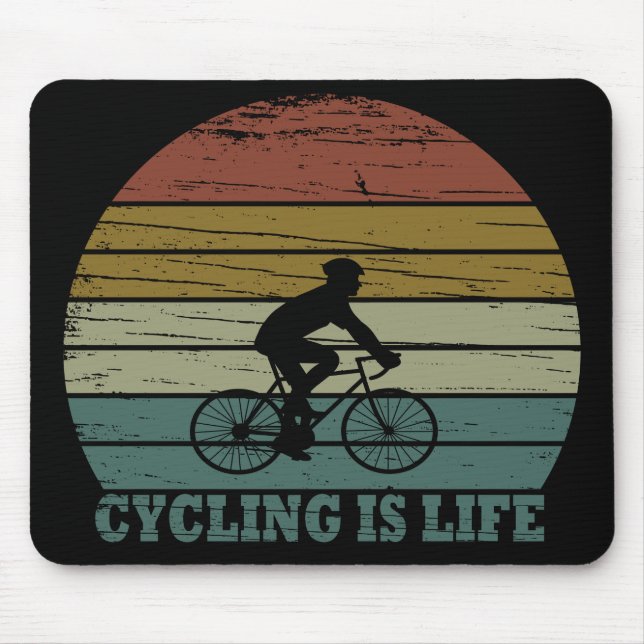 Tapis De Souris citations inspirantes à vélo (Devant)