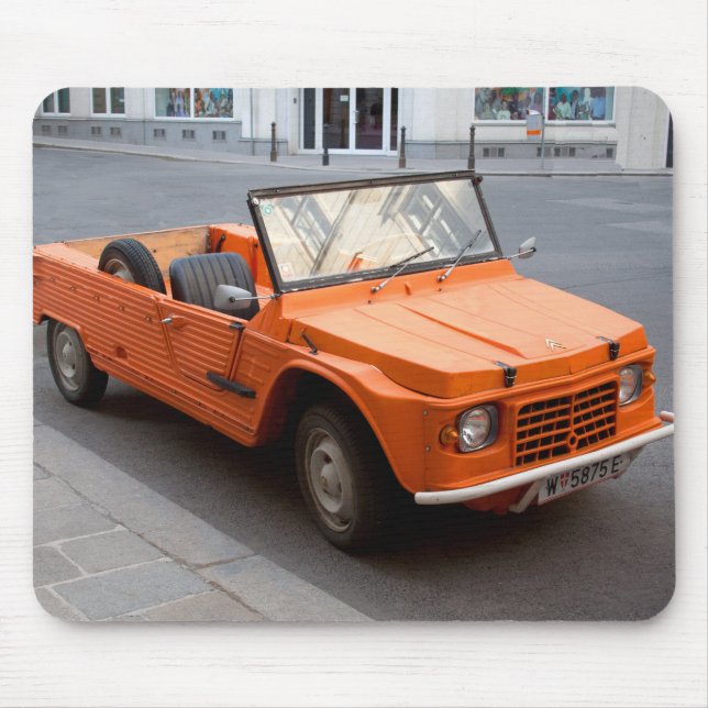 Tapis De Souris Citroen orange Mehari (Devant)