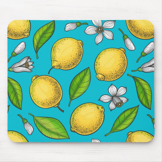 Tapis De Souris Citron bleu (Devant)