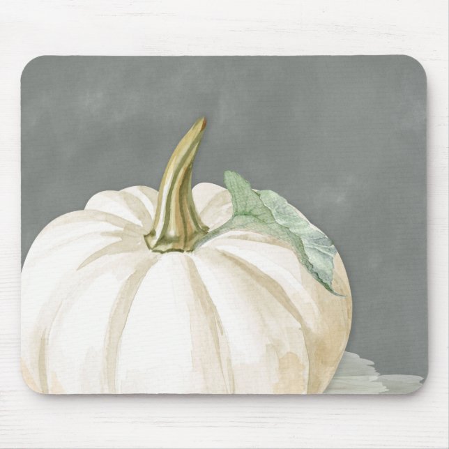 Tapis De Souris Citrouille d'automne blanc de ferme (Devant)