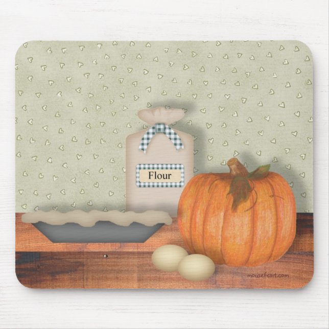 Tapis De Souris Citrouille de cuisson à la tarte Mousepad (Devant)