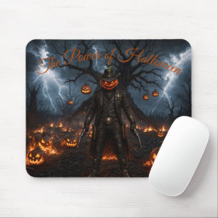 Tapis De Souris Citrouille de sheriff cowboy d'Halloween effrayant