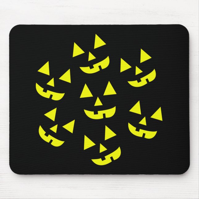 Tapis De Souris Citrouille d'Halloween Jack O' Lantern (Devant)
